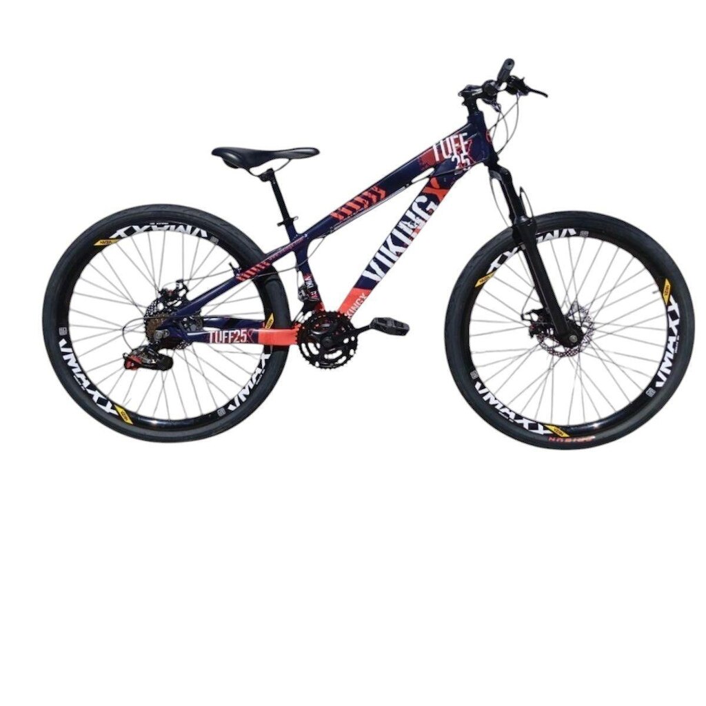 Bicicleta 26 VikingX T25 24v Freeride Indexado Freio Disco Hidraulico Pneu Balão Flame