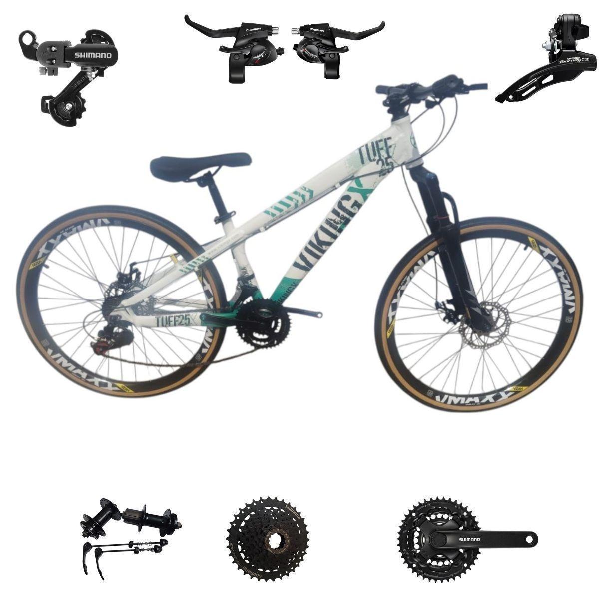 Bicicleta 26 VikingX T25 24v Freeride SHIMANO K7 Indexado Pneu