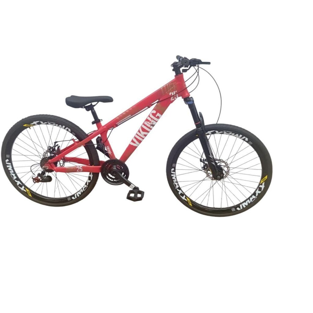Bicicleta 26 VikingX Tuff25 21v Indexada Alumínio Freeride Disco Mecânico Pneu Slick 1.50