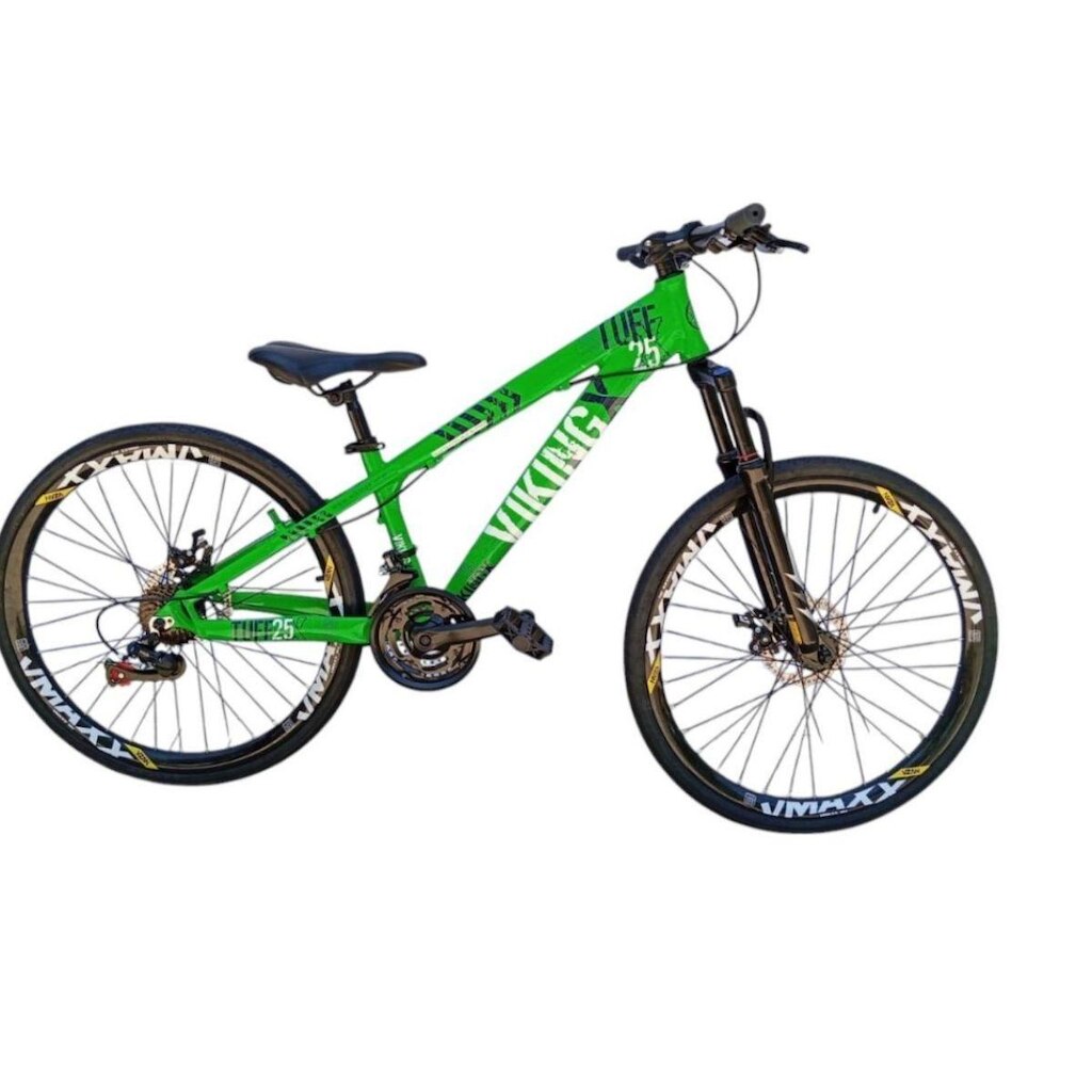 Bicicleta 26 VikingX Tuff25 21v Indexada Alumínio Freeride Disco Mecânico Pneu Slick 1.50