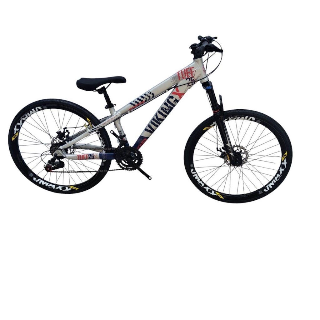 Bicicleta 26 VikingX Tuff25 21v Indexada Alumínio Freeride Disco Mecânico Pneu Slick 1.50