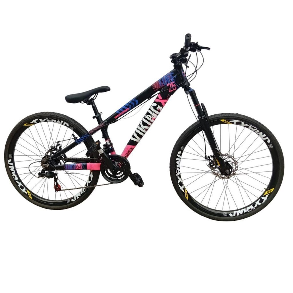 Bicicleta 26 VikingX Tuff25 21v Indexada  Freeride Disco Mecânico Hidraulico Pneu Slick 1.50