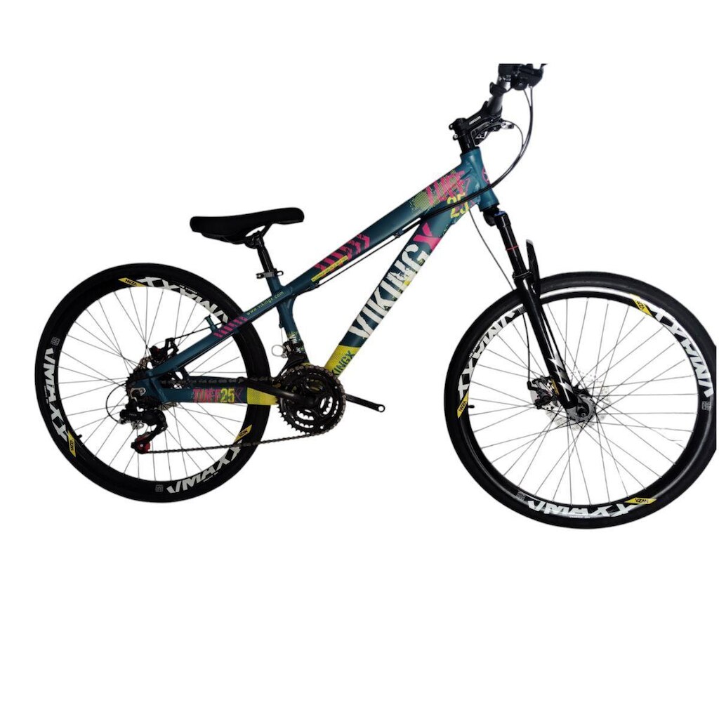 Bicicleta 26 VikingX Tuff25 21v Indexada  Freeride Disco Mecânico Hidraulico Pneu Slick 1.50