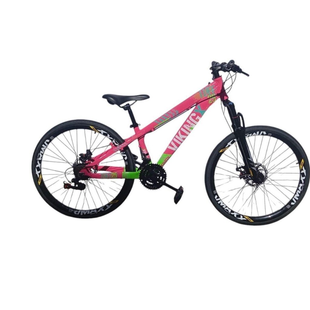 Bicicleta 26 VikingX Tuff25 21v Indexada  Freeride Disco Mecânico Hidraulico Pneu Slick 1.50