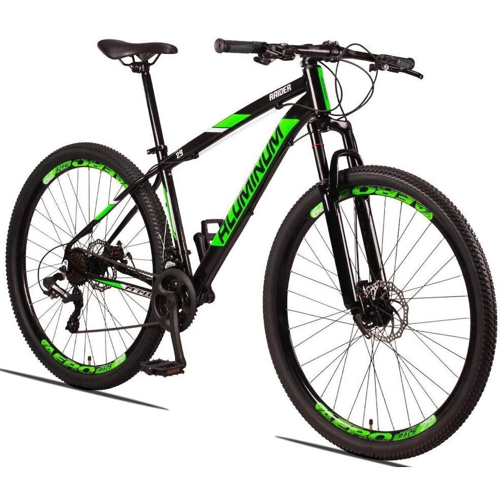 Bicicleta 29 Aluminum Raider 24 Marchas Index Freio a Disco