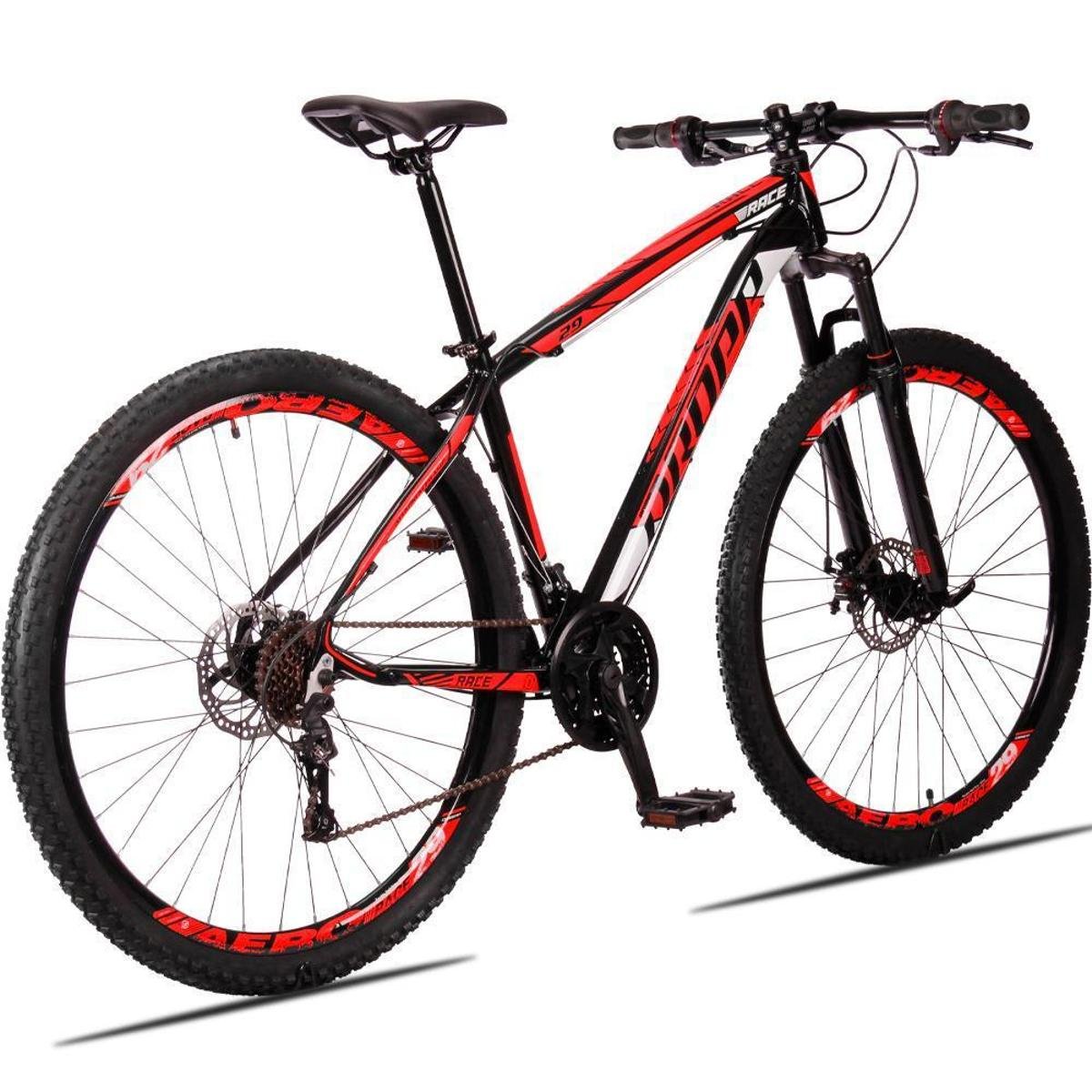 Bicicleta Dropp Race Disc M Aro 29 Susp. Dianteira 21 Marchas - Preto/vermelho