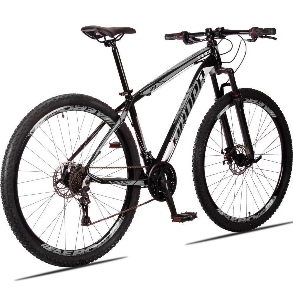 Bicicleta Dropp Race Disc M Aro 29 Susp. Dianteira 21 Marchas - Cinza/preto