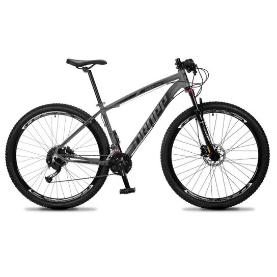Bicicleta 29 Dropp RS1-PRO 27V Kit Shimano Alivio/Altus Suspensão c/ Trava e Freio Hidráulico - Grafite+Preto Menor preço em Bicicleta 29 Dropp RS1-PRO 27V Kit Shimano Alivio/Altus Suspensão c/ Trava e Freio Hidráulico - Grafite+Preto