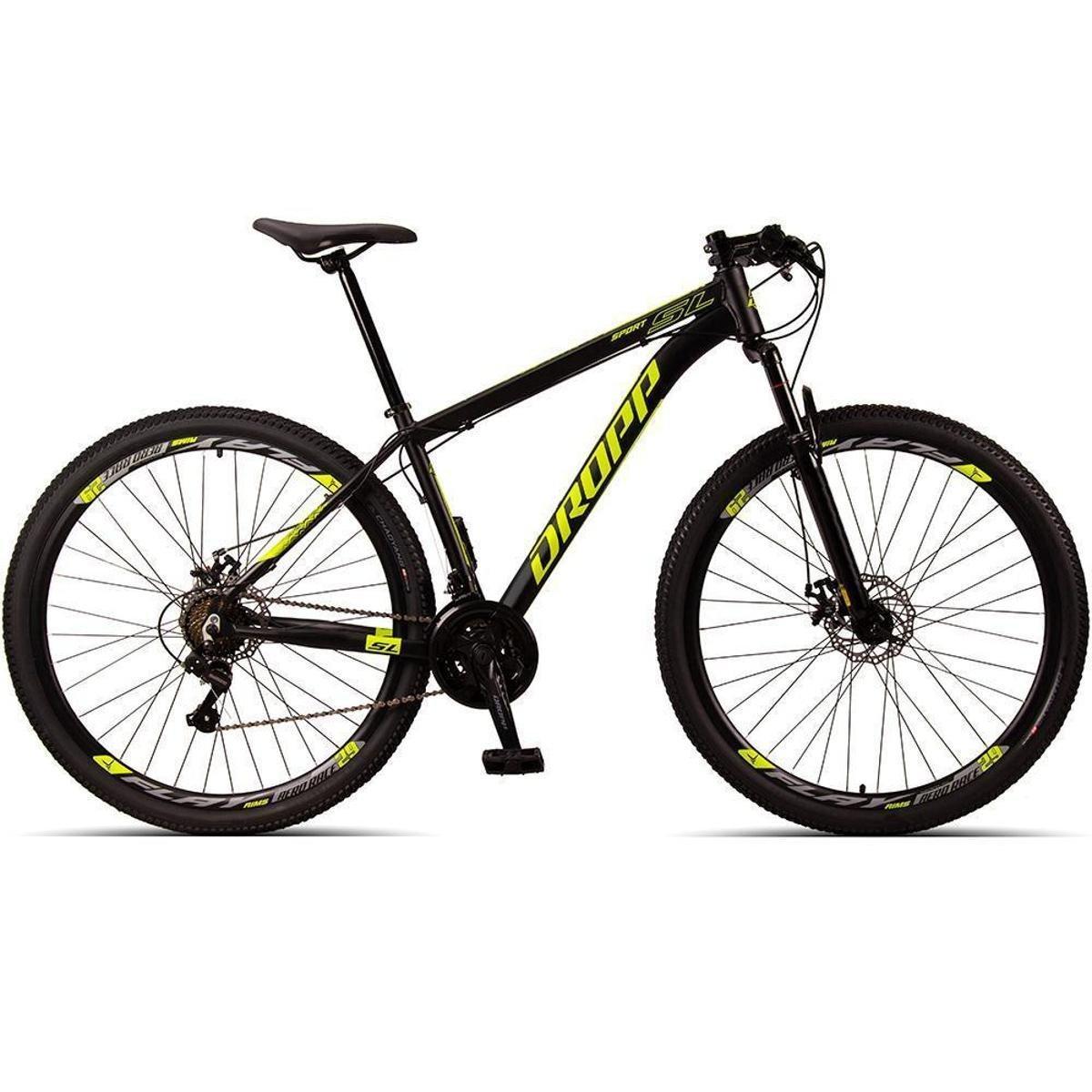 Bicicleta Dropp Sport Disc M Aro 29 Susp. Dianteira 21 Marchas - Preto/amarelo