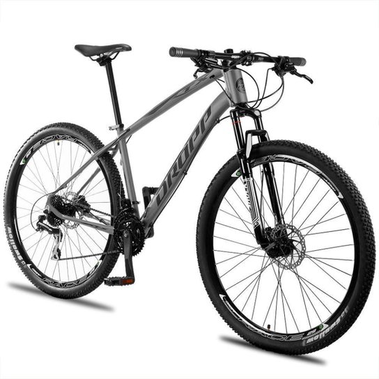 Bicicleta 29 DROPP TX Cambio ACERA 24V Freio Hidraulico K7 - Grafite+Preto Menor preço em Bicicleta 29 DROPP TX Cambio ACERA 24V Freio Hidraulico K7 - Grafite+Preto