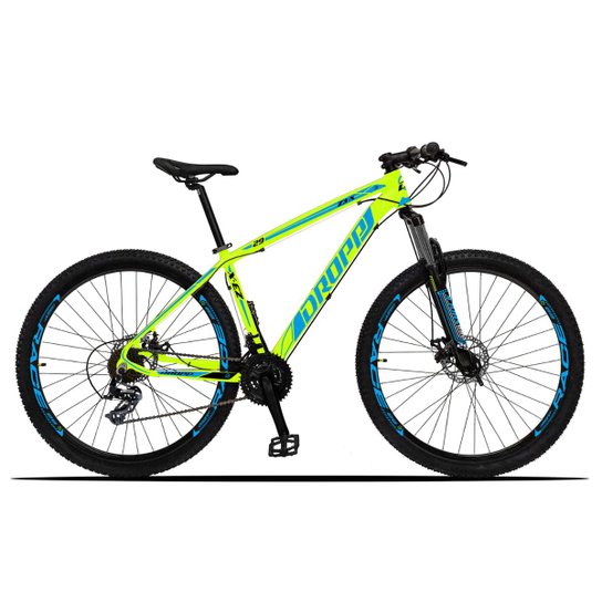 Bicicleta 29 Dropp Z3X Câmbios Dropp 24v Freio Hidráulico Suspensão com Trava Special Edition - Amarelo+Azul Menor preço em Bicicleta 29 Dropp Z3X Câmbios Dropp 24v Freio Hidráulico Suspensão com Trava Special Edition - Amarelo+Azul