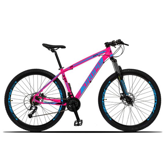 Bicicleta 29 Dropp Z3X Câmbios Dropp 27v Freio Hidráulico Suspensão com Trava Special Edition - Rosa+Azul Menor preço em Bicicleta 29 Dropp Z3X Câmbios Dropp 27v Freio Hidráulico Suspensão com Trava Special Edition - Rosa+Azul
