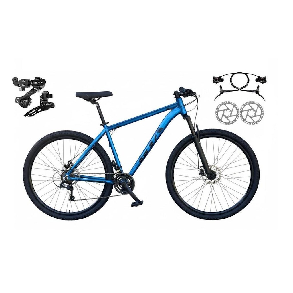 Bicicleta 29 Gta Start Câmbios Shimano 21v Freio Hidráulico Garfo Suspensão