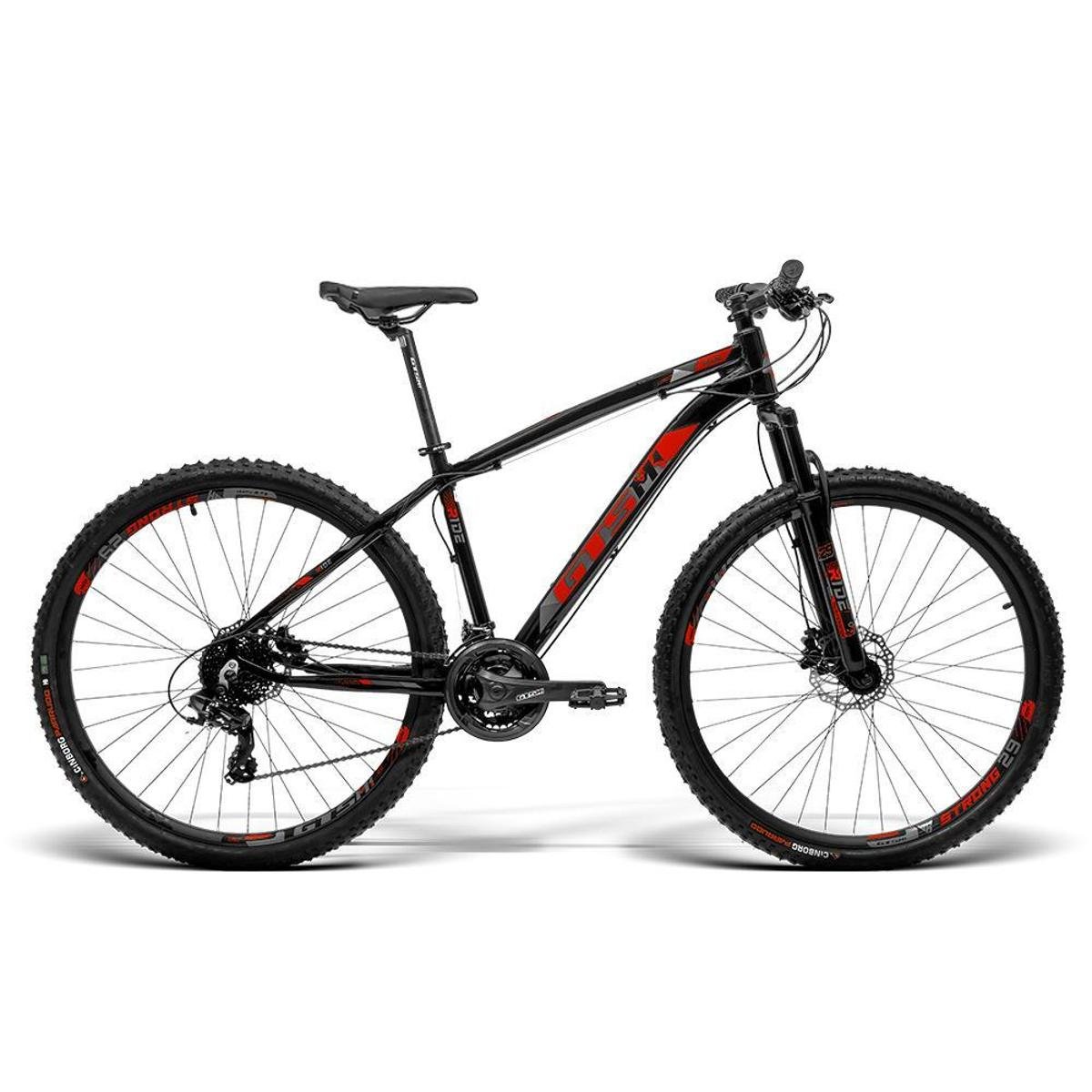 Bicicleta Gts M1 Ride New Disc H Aro 29 Susp. Dianteira 24 Marchas - Preto/vermelho
