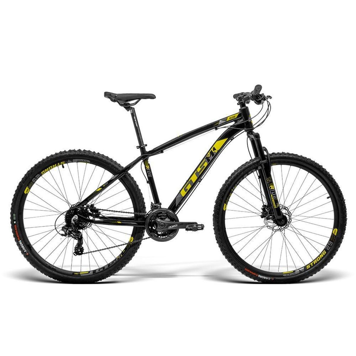 Bicicleta Gts M1 Ride New Disc M Aro 29 Susp. Dianteira 24 Marchas - Preto/amarelo