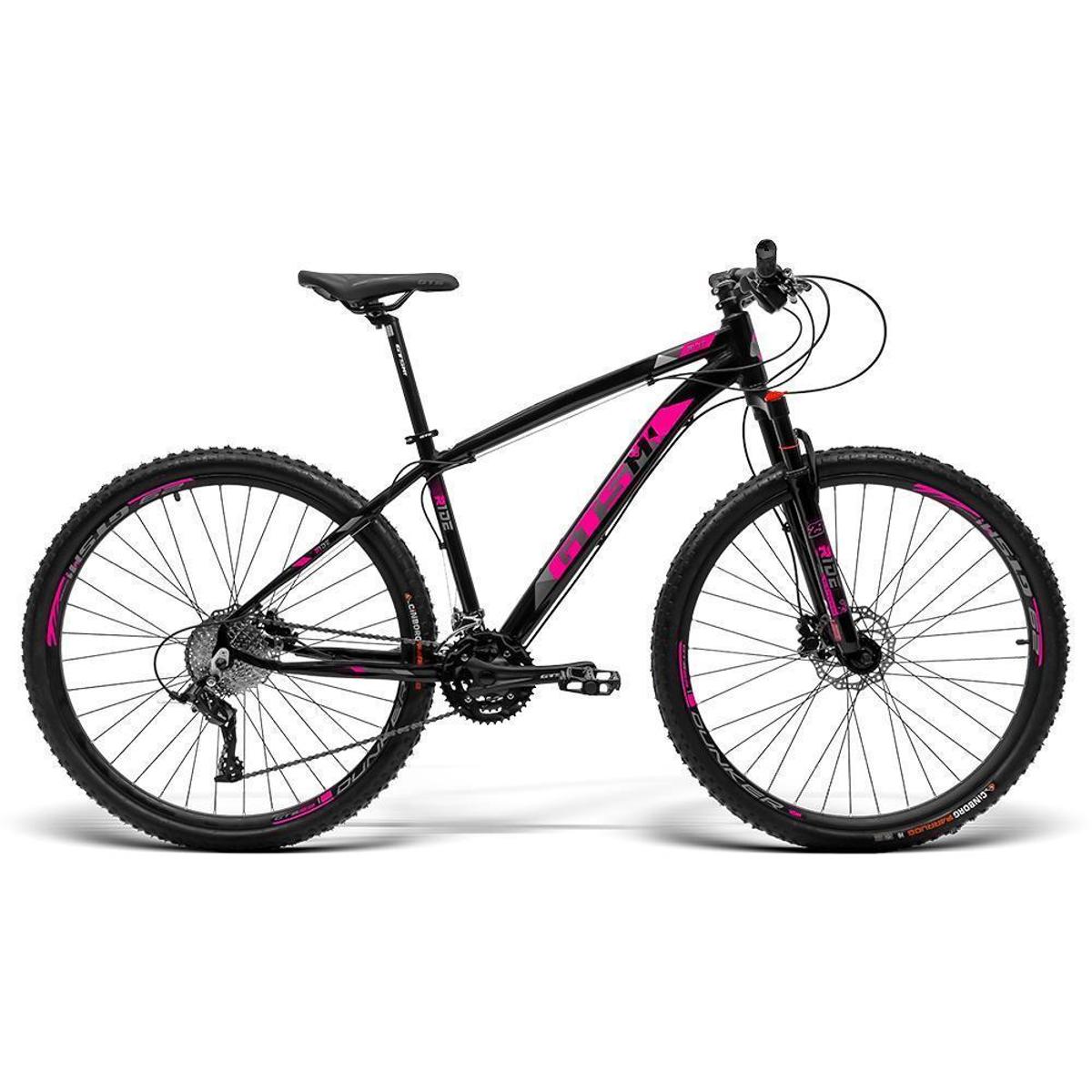Bicicleta Gts M1 Ride New Disc H Aro 29 Susp. Dianteira 27 Marchas - Preto/rosa