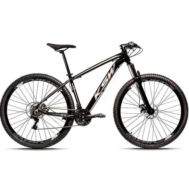 Menor preço em Bicicleta 29 KSW XLT 21V Câmbios Shimano Freio a Disco Quadro Alumínio MTB - Preto+Prata