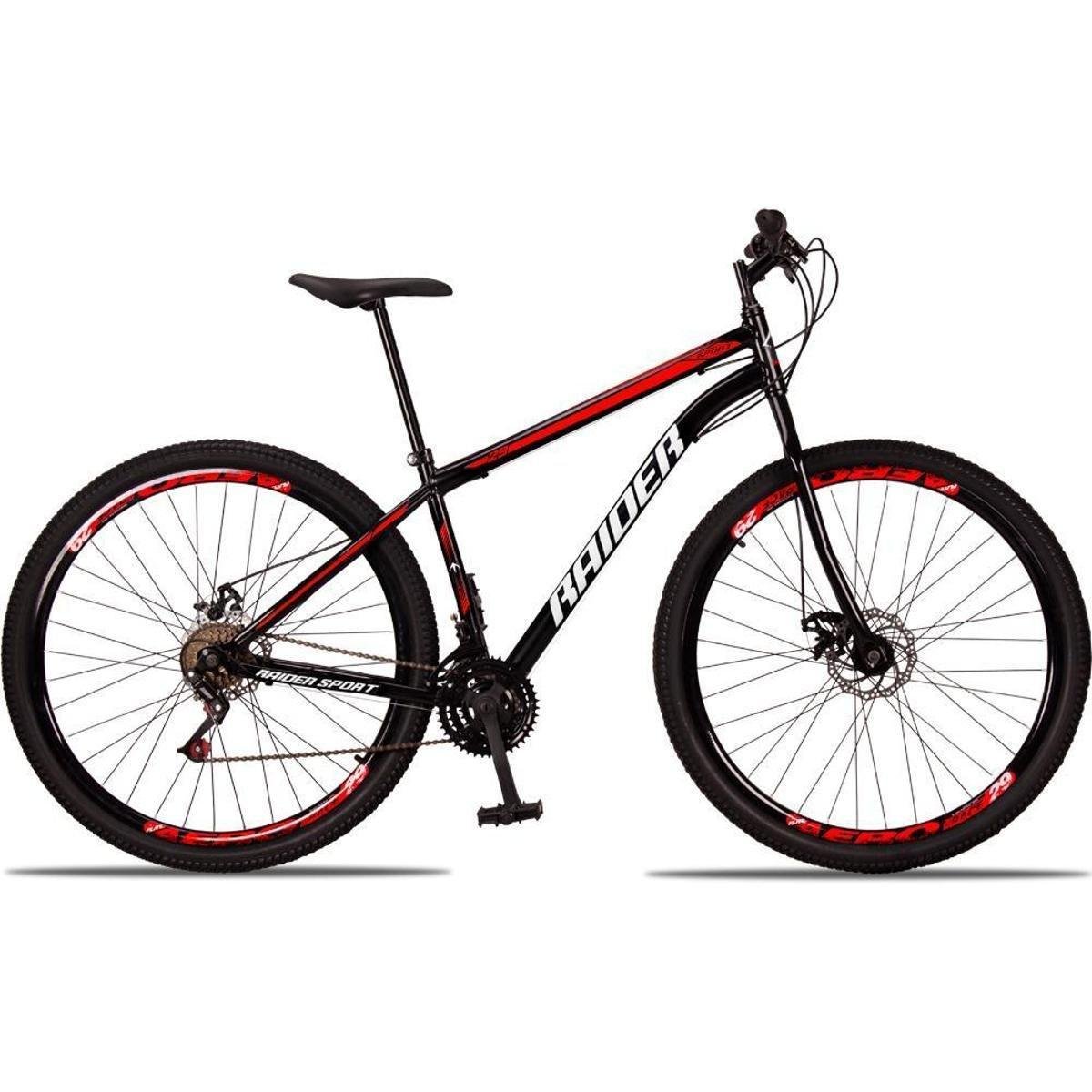 Bicicleta Raider Sport Disc M Aro 29 Susp. Dianteira 21 Marchas - Preto/vermelho