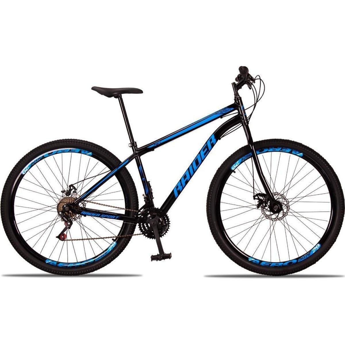 Bicicleta Raider Sport Disc M Aro 29 Susp. Dianteira 21 Marchas - Preto/azul