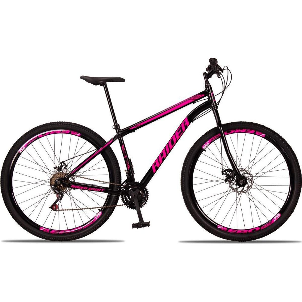 Bicicleta Raider Sport Disc M Aro 29 Susp. Dianteira 21 Marchas - Preto/rosa