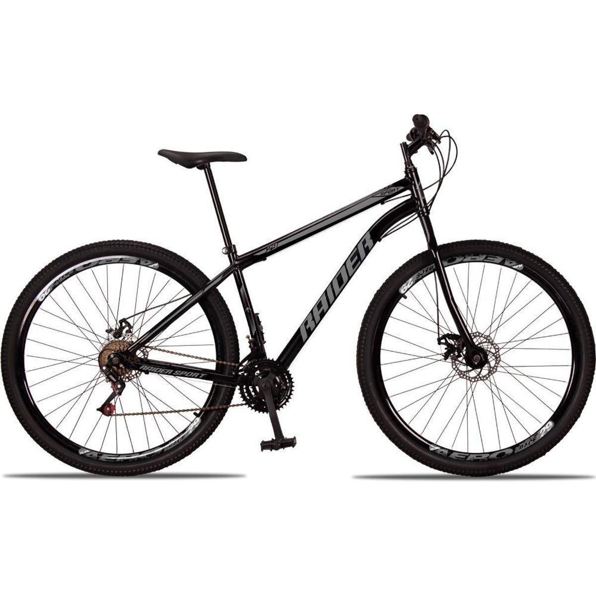 Bicicleta Raider Sport Aro 29 Susp. Dianteira 21 Marchas - Cinza/preto