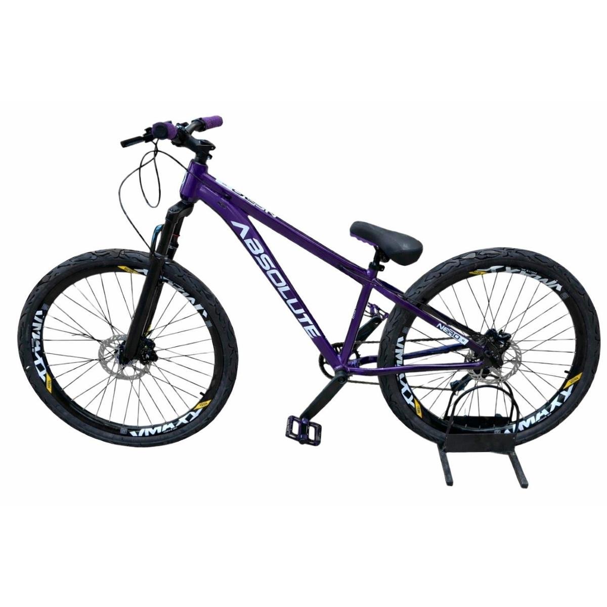 Bicicleta Absolute Nero 5 Disc H Aro 26 Susp. Dianteira 1 Marcha - Roxo