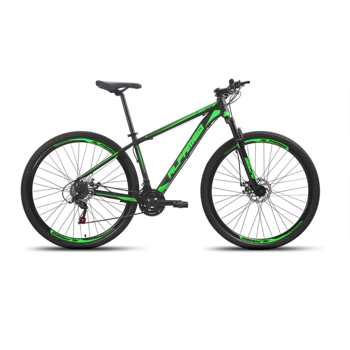 Bicicleta Alfameq Atx Disc M Aro 29 Susp. Dianteira 21 Marchas - Preto/verde