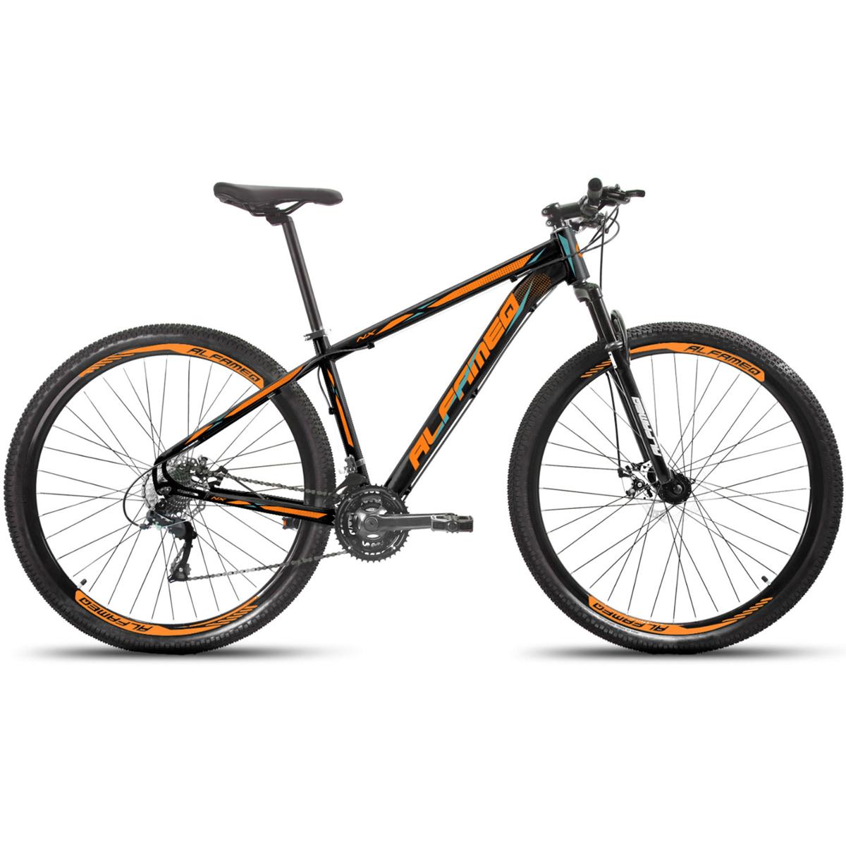 Bicicleta Alfameq Nx Disc Aro 29 Susp. Dianteira 21 Marchas - Laranja/preto