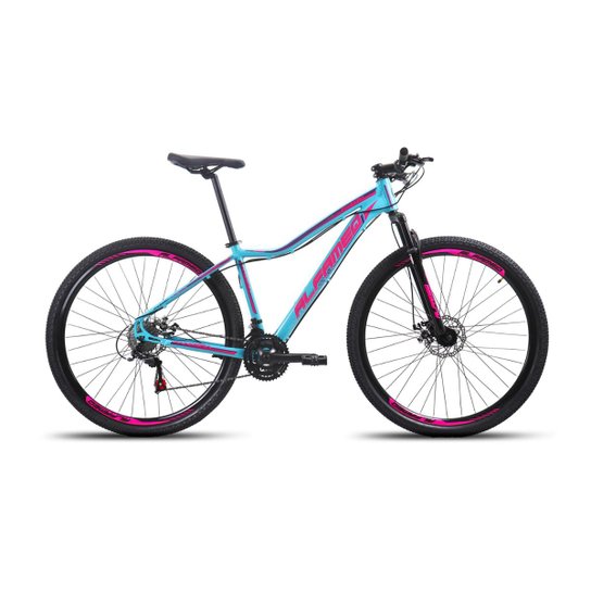 Bicicleta Alumínio Aro 29 Alfameq Pandora Feminina Freio a Disco 24 Marchas - Azul+Rosa é ruim? Bicicleta Alumínio Aro 29 Alfameq Pandora Feminina Freio a Disco 24 Marchas - Azul+Rosa é boa?