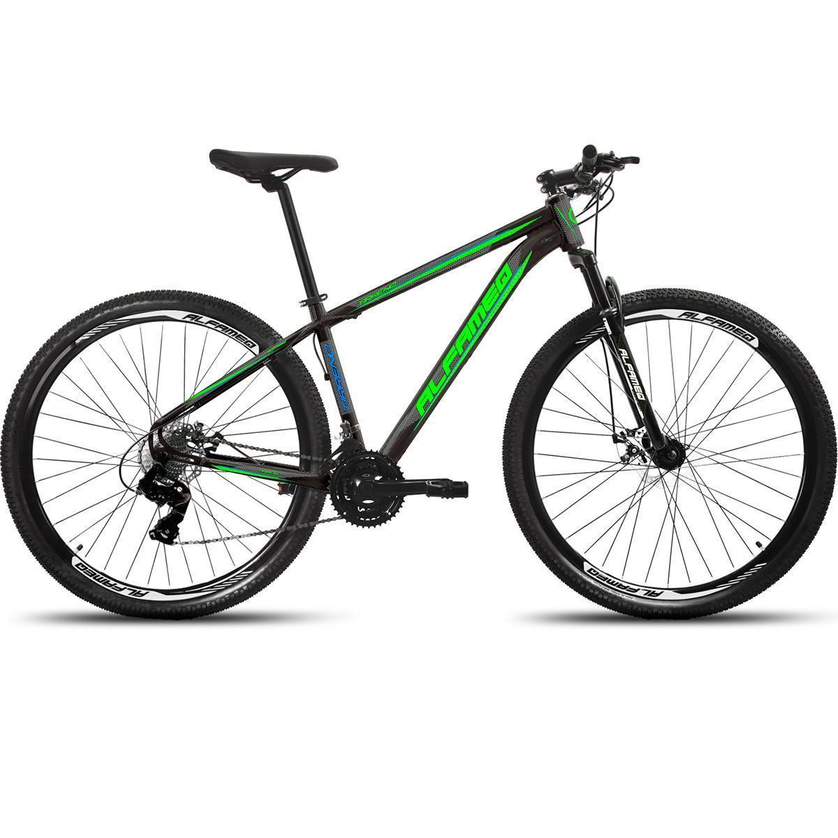 Bicicleta Alfameq Tirreno Disc H Aro 29 Susp. Dianteira 24 Marchas - Preto/verde