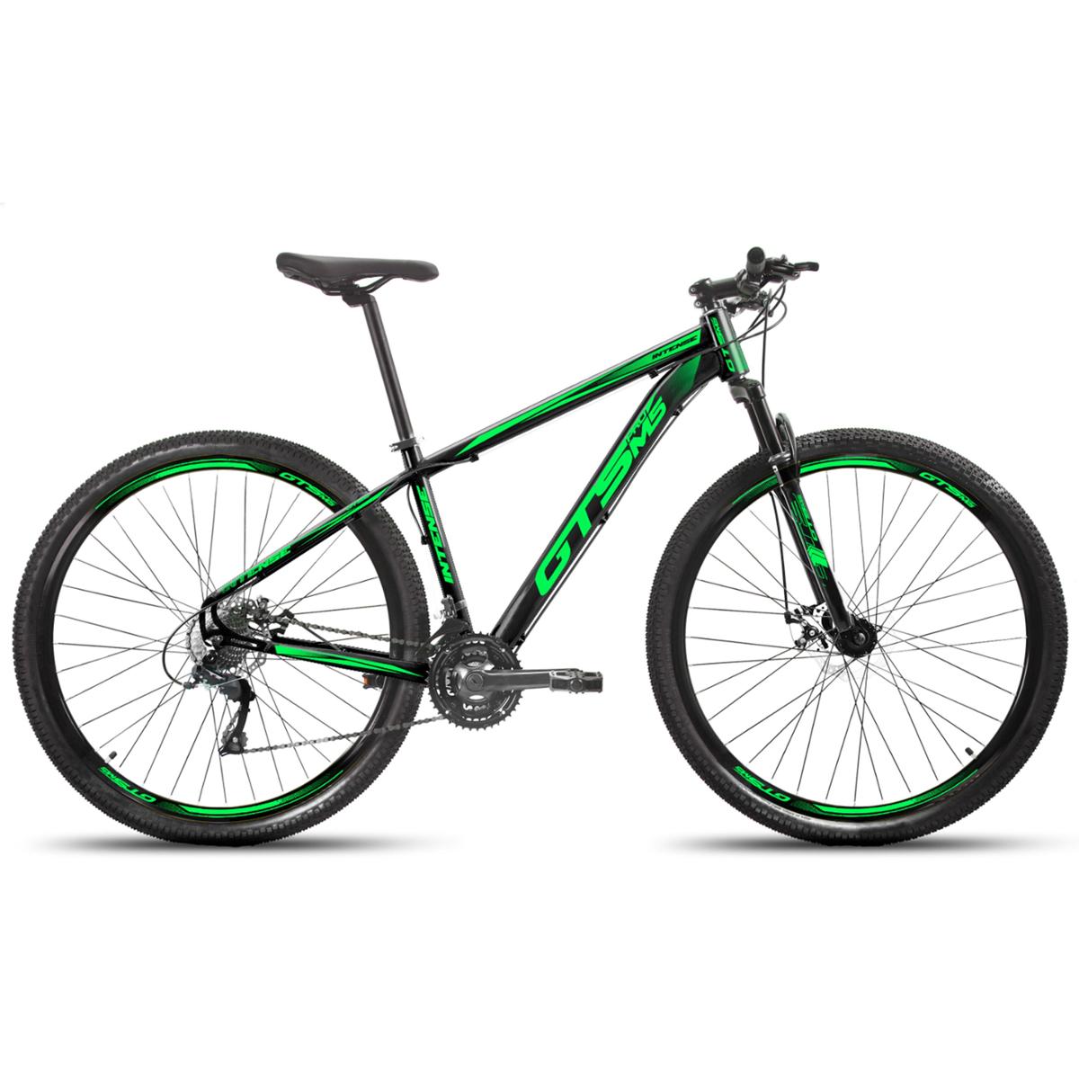 Bicicleta Gts Pro M5 Intense Aro 29 Susp. Dianteira 24 Marchas - Preto/verde