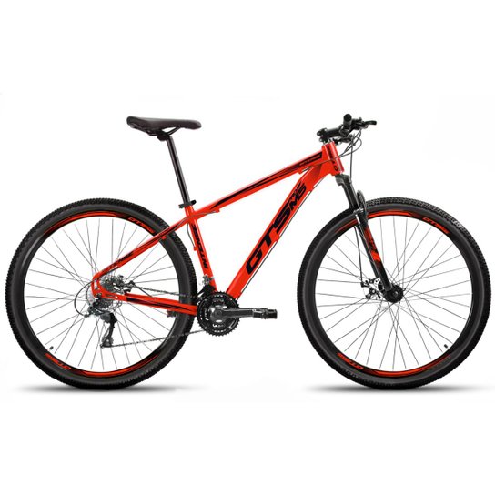 Bicicleta Alumínio Aro 29 GTSPROM5 Intense 24 Marchas Freio a Disco Hidráulico - Vermelho+Preto Menor preço em Bicicleta Alumínio Aro 29 GTSPROM5 Intense 24 Marchas Freio a Disco Hidráulico - Vermelho+Preto
