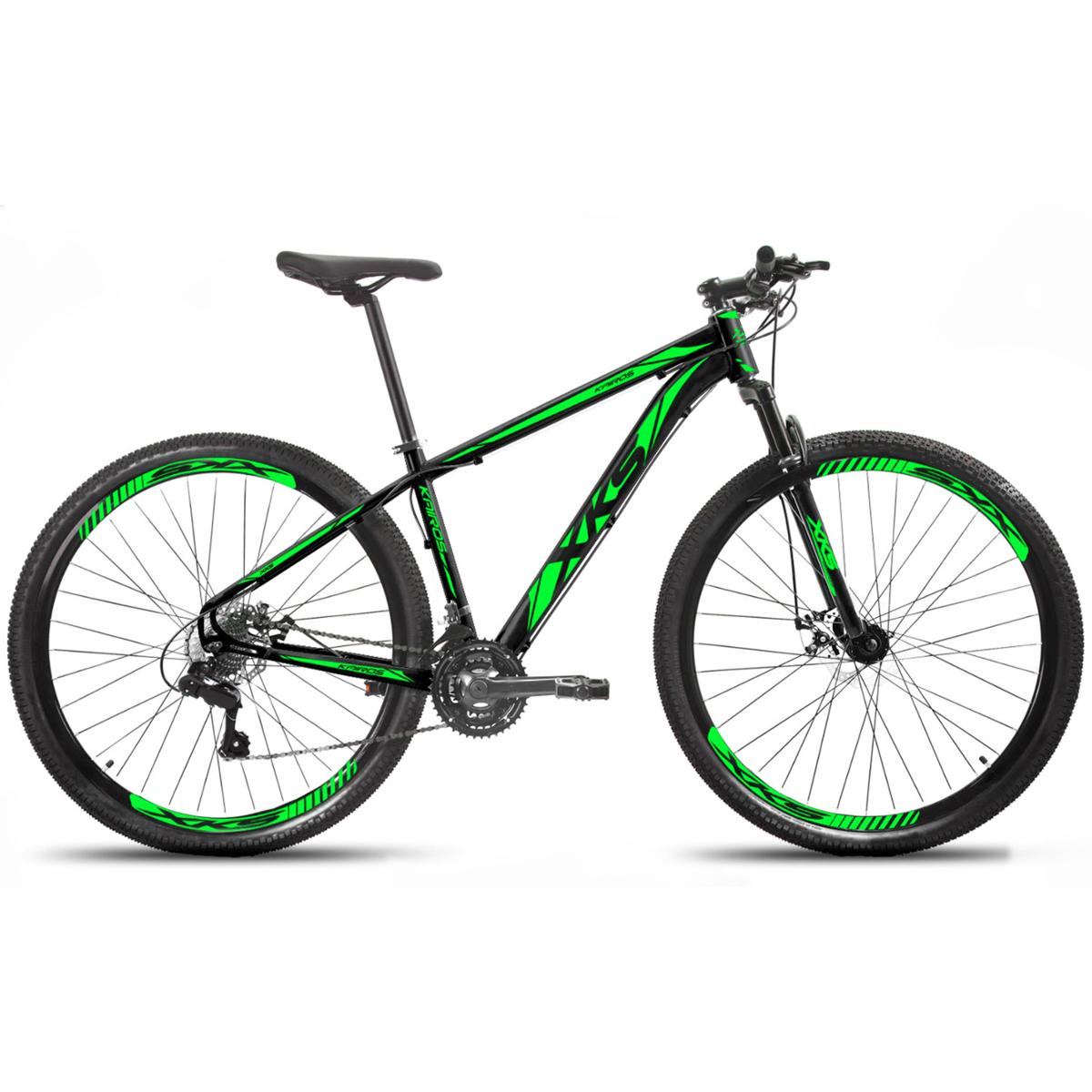Bicicleta Xks Kairos Aro 29 Susp. Dianteira 21 Marchas - Preto/verde