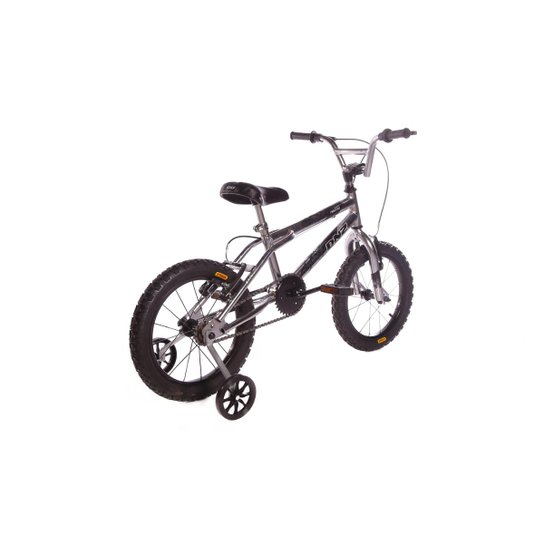 Bicicleta Aro 16 Cromada Com Rodinhas E Freios V-brake