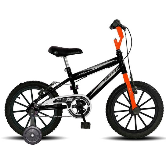 Bicicleta Aro 16 Infantil South Ferinha para Meninos Com Rodinha de Treino - Preto+Laranja é ruim? Bicicleta Aro 16 Infantil South Ferinha para Meninos Com Rodinha de Treino - Preto+Laranja é boa?