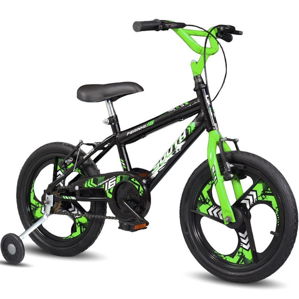 Bicicleta South Bike Ferinha Vb Aro 16 Rígida 1 Marcha - Preto/verde