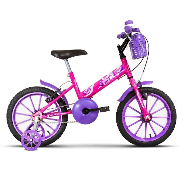 Menor preço em Bicicleta Aro 16 Infantil Ultra Bikes Kids T - Rosa+Lilás