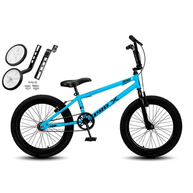 Bicicleta Aro 20 BMX Infantil PRO X S1 V-Brake Com Rodinhas
