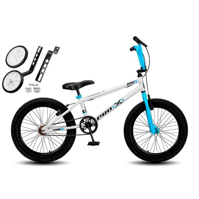 Bicicleta Aro 20 BMX Infantil PRO X S1 V-Brake Com Rodinhas