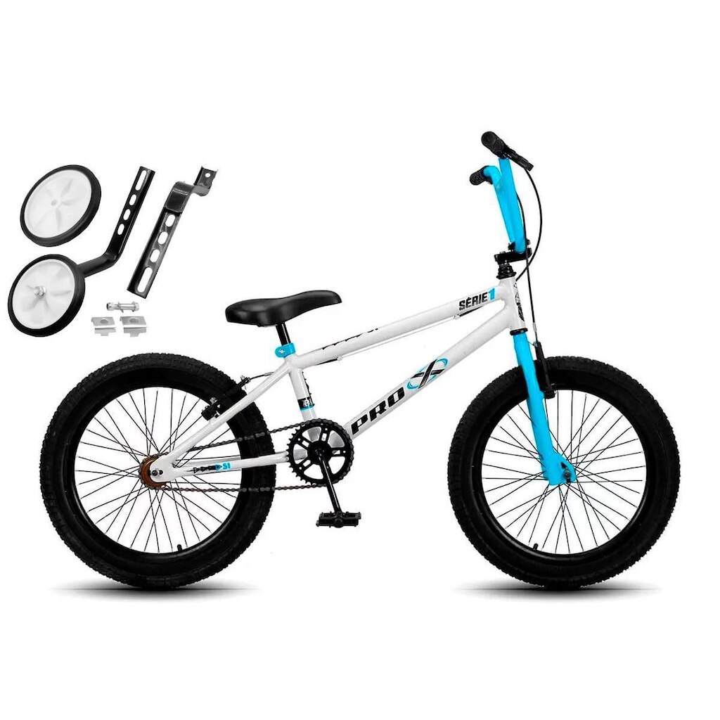Bicicleta Aro 20 BMX Infantil PRO X S1 V-Brake Com Rodinhas