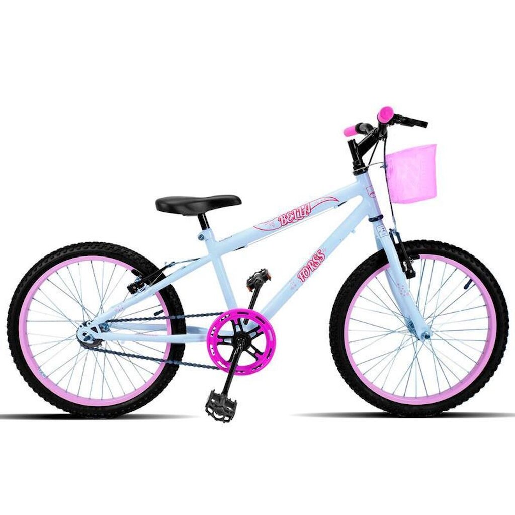 Bicicleta Aro 20 Forss Bella Com Cestinha Turquesa