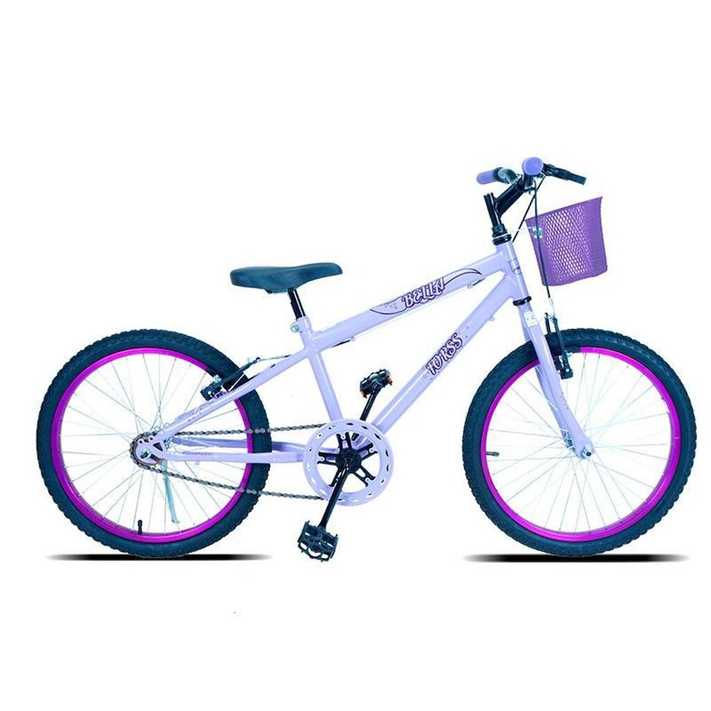 Bicicleta Aro 20 Forss Bella Com Cestinha Turquesa