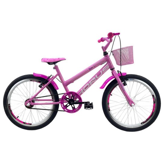 Bicicleta Aro 20 Infantil Feminina - Rosa Menor preço em Bicicleta Aro 20 Infantil Feminina - Rosa