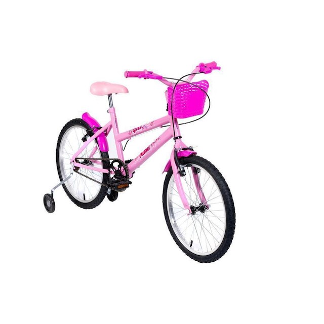 Bicicleta Aro 20 Infantil MTB Girl Com Roda Lateral