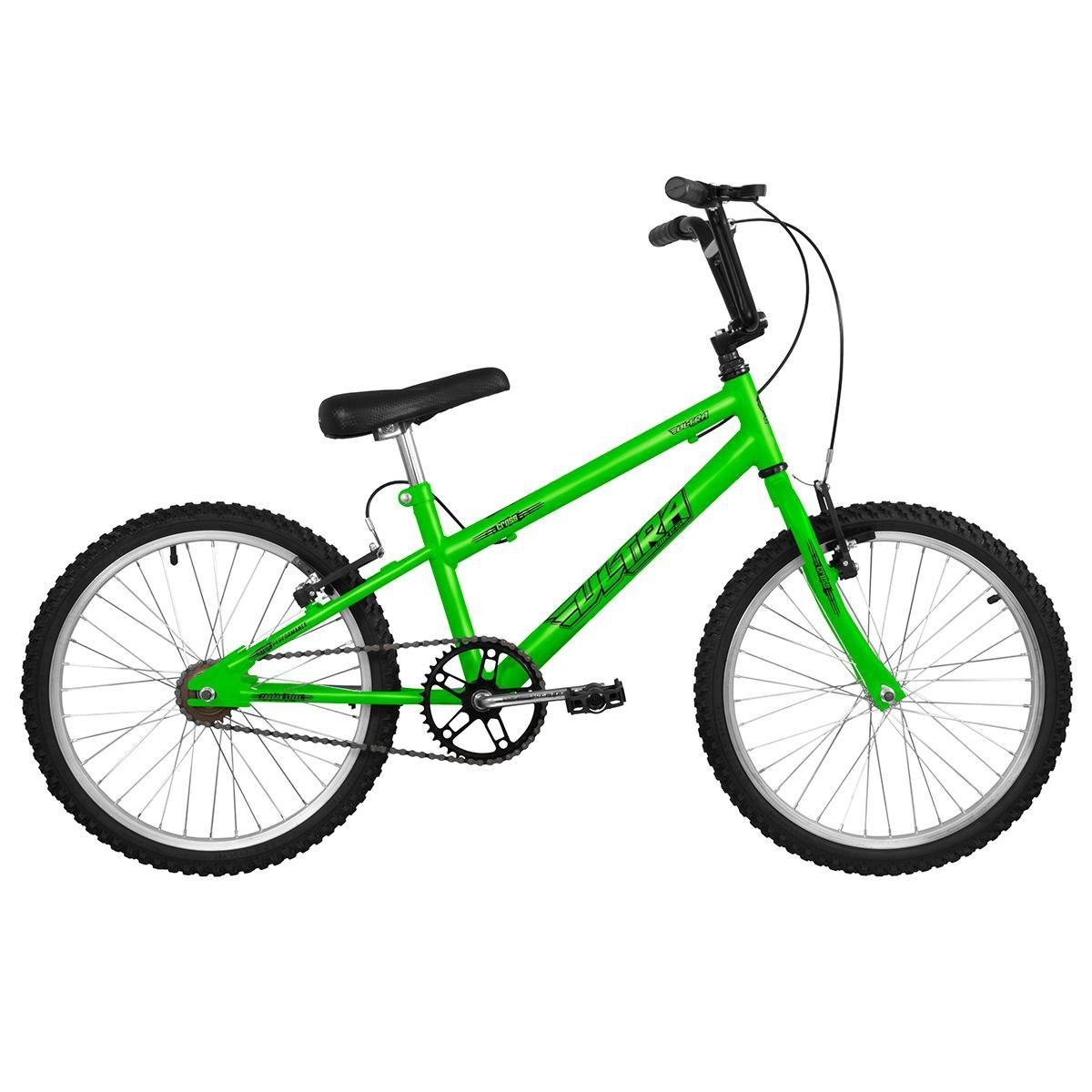 Bicicleta Aro 20 Ultra Bikes Rebaixada Quadro 11 Freios V-Brake - Verde |  Netshoes