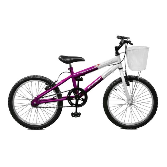 Bicicleta Aro 20 Serena Master Bike - Branco+Roxo