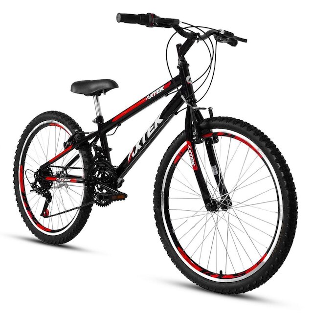 Bicicleta Aro 24 Axtek Sport Gold V-Brake Mtb 21V