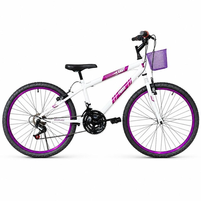 Bicicleta Aro 24 C/cestinha Forss Anny 18 Marchas