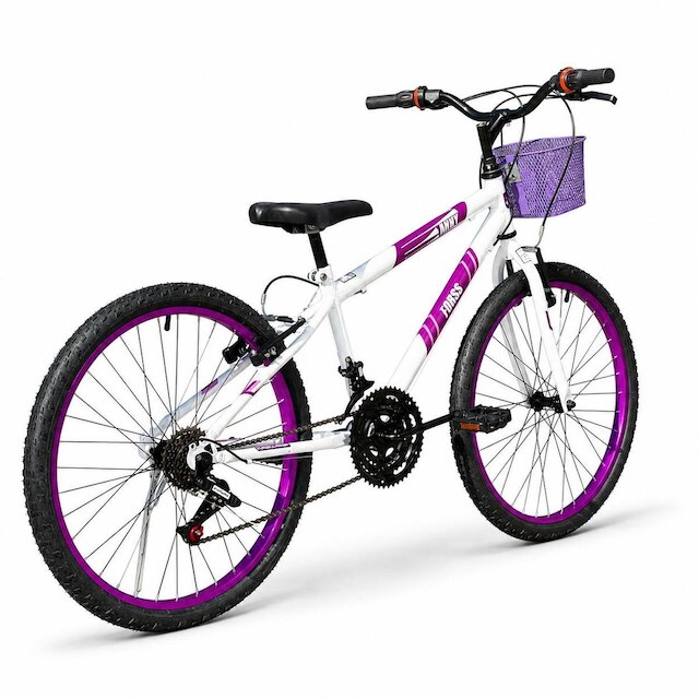 Bicicleta Aro 24 C/cestinha Forss Anny 18 Marchas