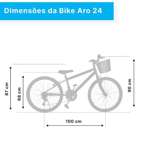 Bicicleta Aro 24 C/cestinha Forss Anny 18 Marchas